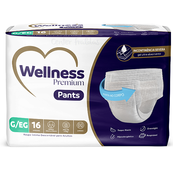 Fralda Geriatrica Adulto Pants Calça Wellness Premium G/XG