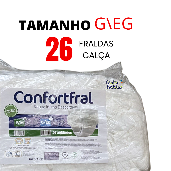 Fralda geriátrica Segunda Linha PANTS com 26Un - P/M e G/EG