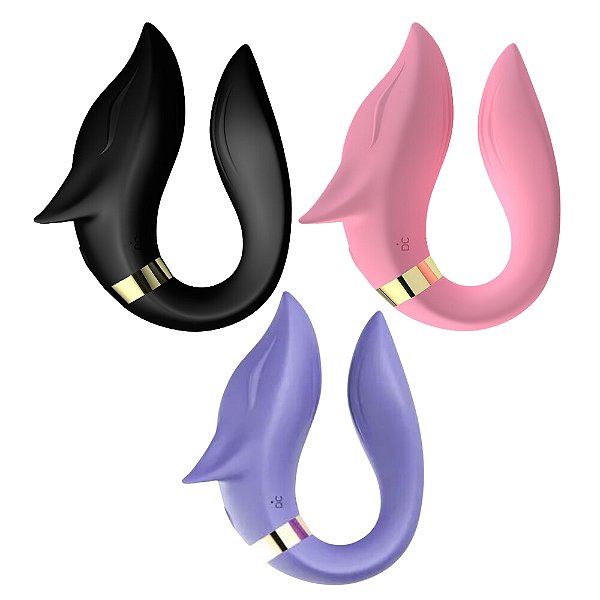 Fox Vibrador para Casal em Formato de Raposa 9 Modos de Vibração sem Fio DKA Import