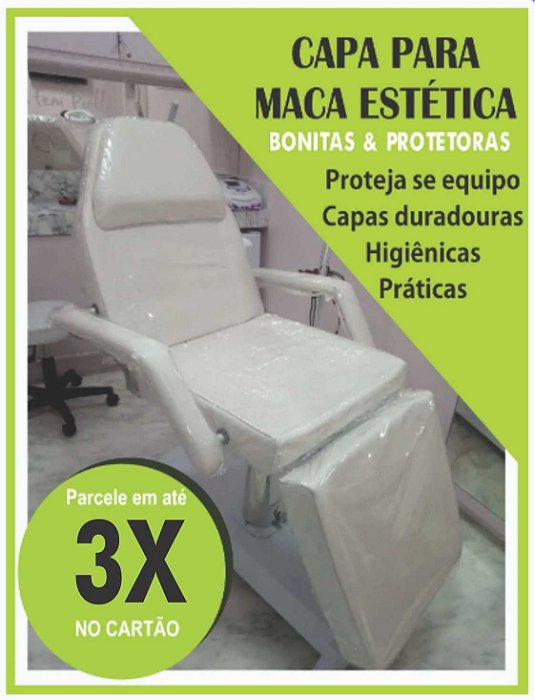 Capa para maca estética em plástico transparente
