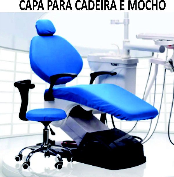 Capa para cadeira odontológica, em tecido poliamida colorido