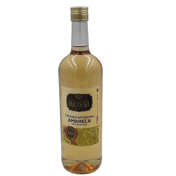 CACHAÇA AMARELA - ALAMBIQUE ROSSI - 700ML - FEITA DE MELADO