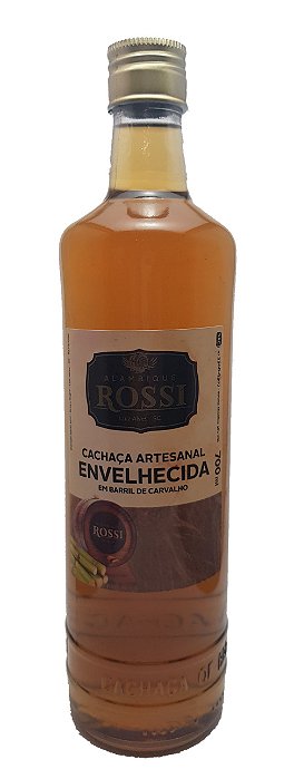 CACHAÇA ENVELHECIDA - ALAMBIQUE ROSSI - 700ML - ENVELHECIDA 05 ANOS EM BARRIL DE CARVALHO