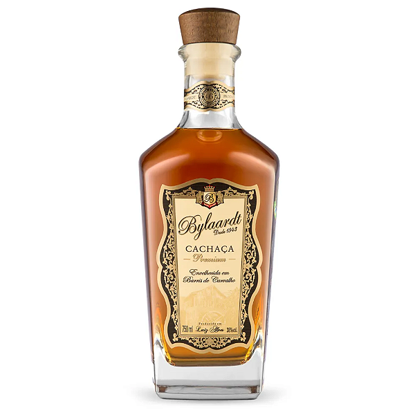 CACHAÇA PREMIUM LUXO BYLAARDT ENVELHECIDA 10 ANOS EM CARVALHO 750ML