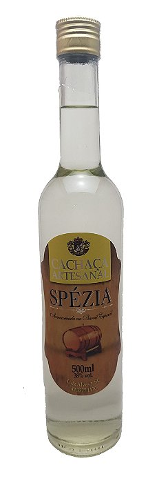 CACHAÇA ARTESANAL-SPÉZIA-500ML-ARMAZENADA EM BARRIL CARVALHO