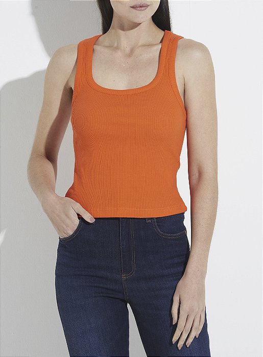 Regata Canelada Laranja