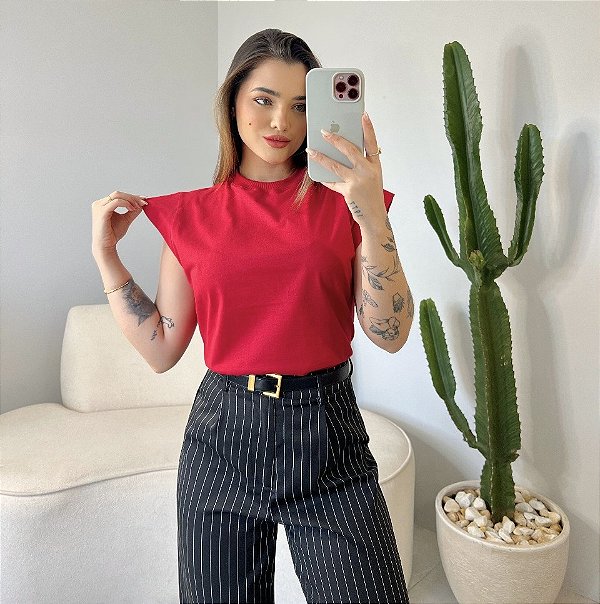 T-SHIRT MUSCLE TEE - VERMELHO