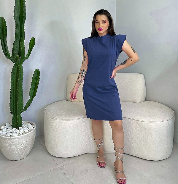 VESTIDO MUSCLE TEE - AZUL MARINHO