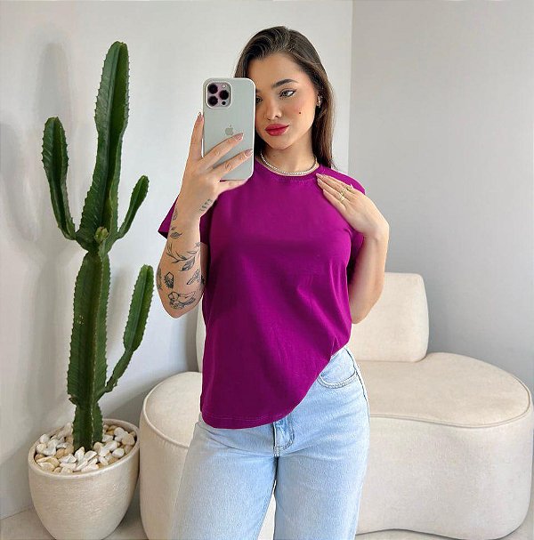 T-SHIRT LISA - ROXO BERINJELA
