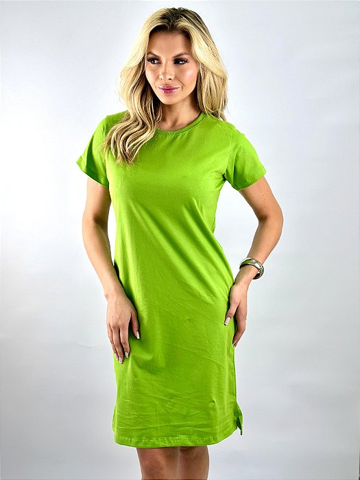 VESTIDO DRESS LISO - VERDE FOLHA