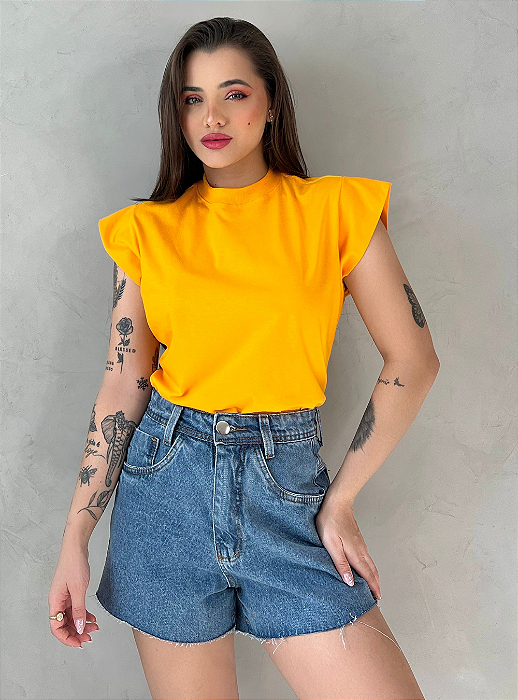 T-SHIRT MUSCLE TEE - AMARELO DAZZ