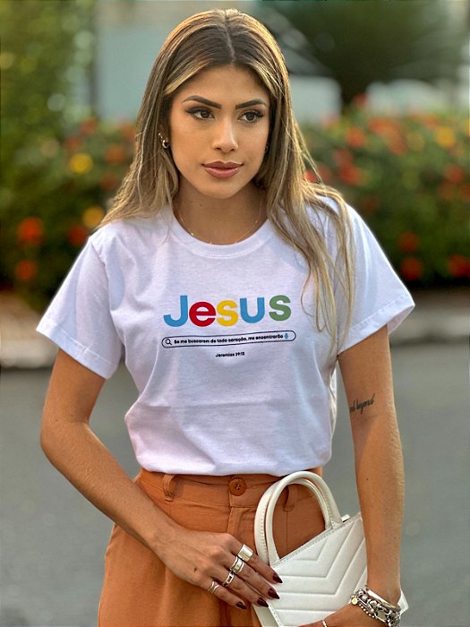 T-SHIRT JESUS, JEREMIAS 29:13 - BRANCO