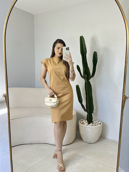 VESTIDO MUSCLE TEE - DOCE DE LEITE