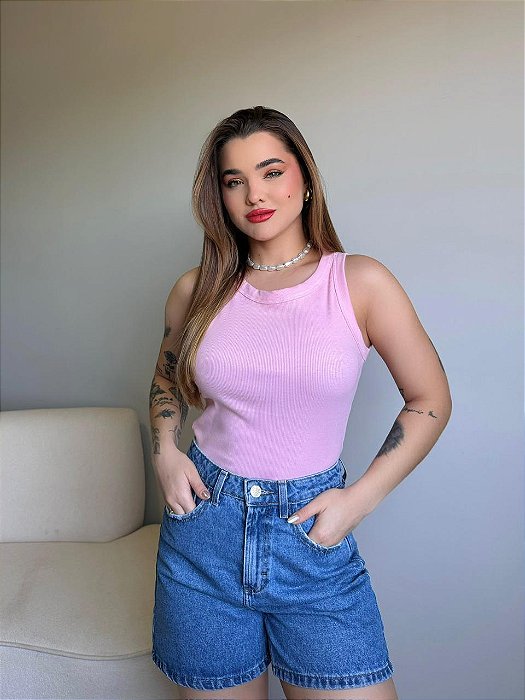 REGATA CANELADA - ROSA CREAM