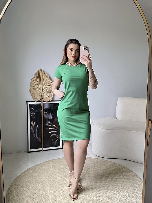 VESTIDO DRESS LISO - VERDE BANDEIRA