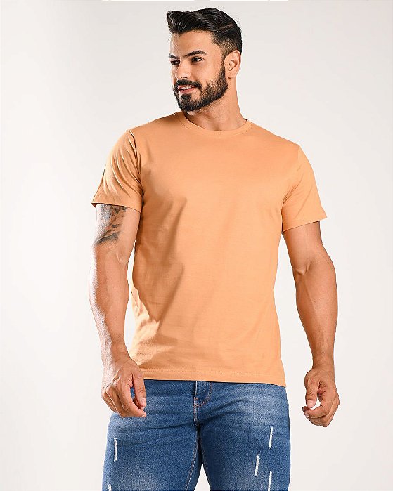 CAMISETA MASCULINA LISA - DOCE DE LEITE