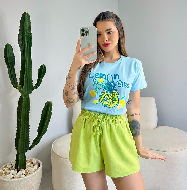 T-SHIRT LEMON BLISS - ALGODÃO DOCE