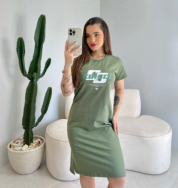 VESTIDO DRESS COLCCI - FOLHA SECA