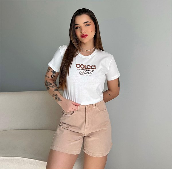 T-SHIRT COLCCI SELF LOVE CLUB - OFF WHITE