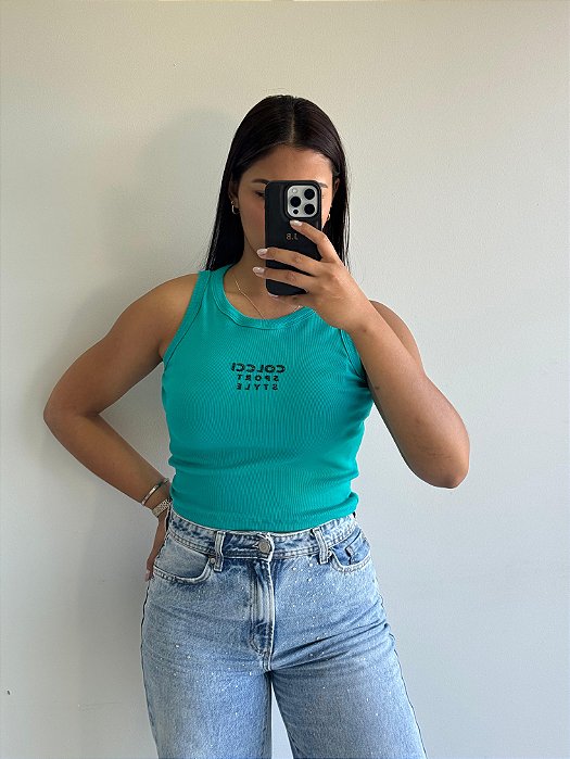 CROPPED RIBANA COLCCI SPORT STYLE - VERDE JADE