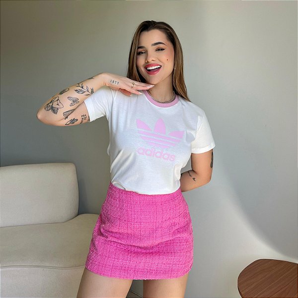 T-SHIRT ADIDAS (ROSA) - OFF WHITE