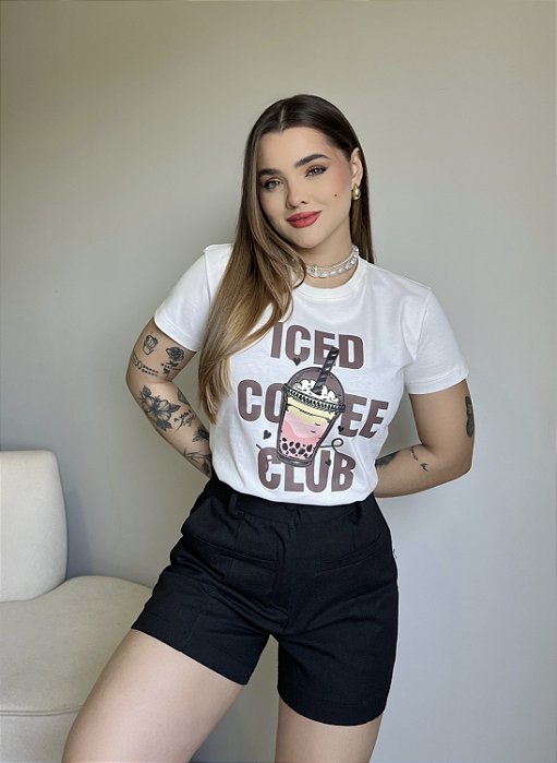 T-SHIRT ICED COFFEE CLUB - OFF WHITE