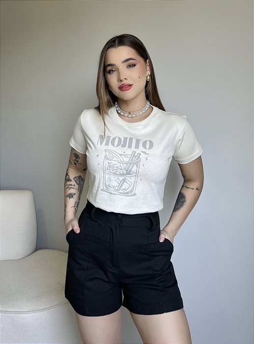 T-SHIRT MOJITO - BEGE NATURAL