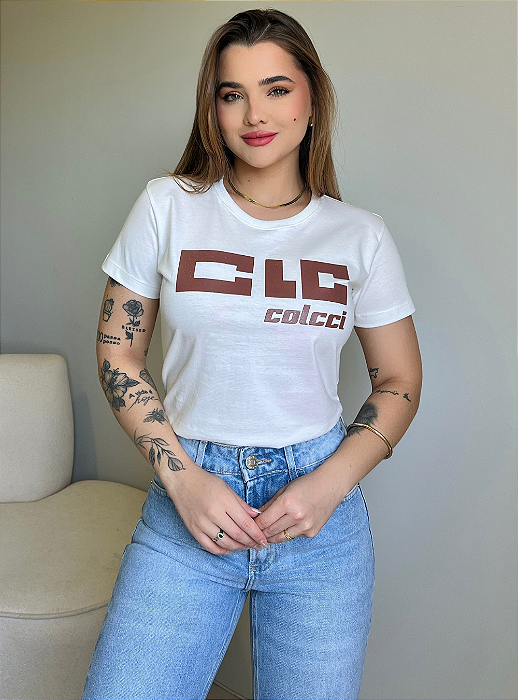 T-SHIRT CLC COLCCI ALTO RELEVO - OFF WHITE