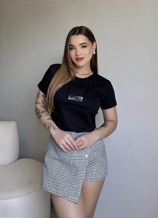 T-SHIRT COLCCI COLCCI COLCCI SPORT RELEVO - PRETO