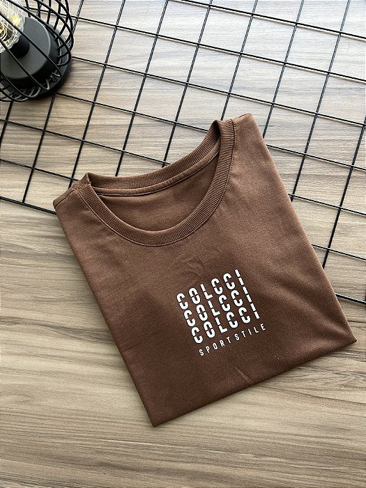 T-SHIRT COLCCI COLCCI COLCCI SPORT STYLE  - MARROM