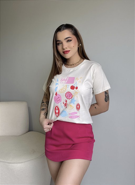 T-SHIRT SUMMER - BEGE NATURAL