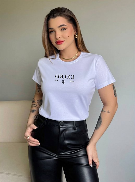 T-SHIRT COLCCI EST 1986 - BRANCO