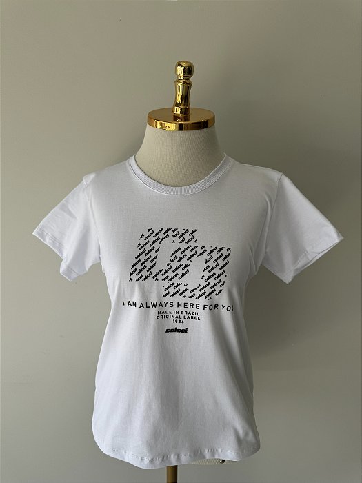 T-SHIRT COLCCI I AM ALWAYS - BRANCO