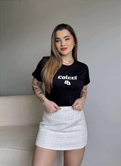T-SHIRT COLCCI LOGO - PRETO
