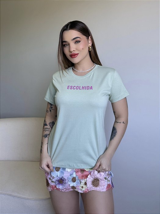 T-SHIRT ESCOLHIDA - VERDE NOSTALGIA