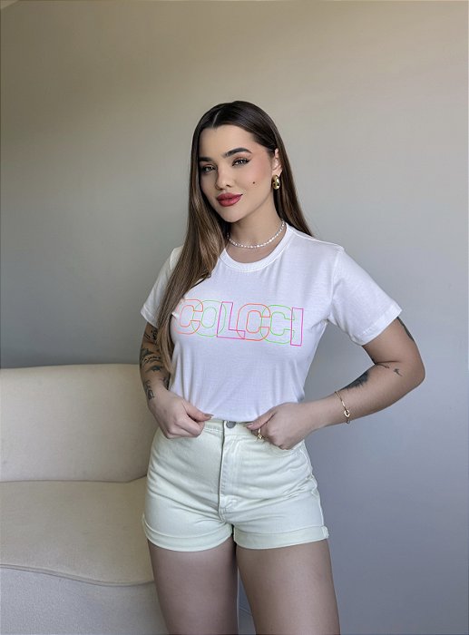 T-SHIRT COLCCI COLORS - OFF WHITE