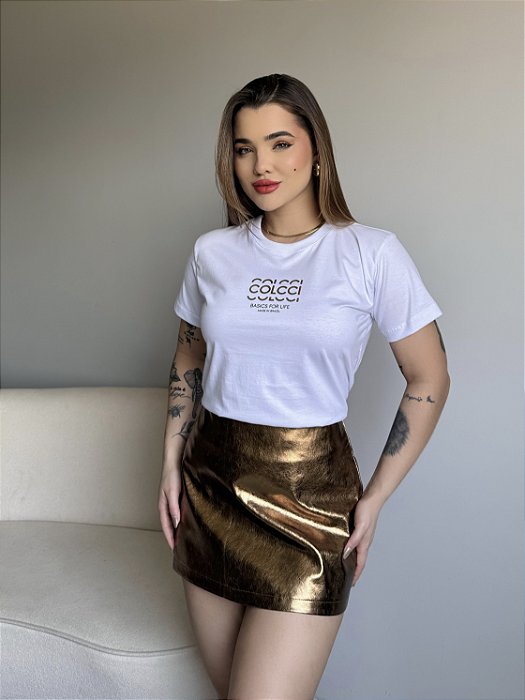 T-SHIRT COLCCI BASICS FOR LIFE - BRANCO