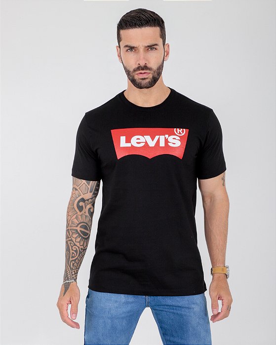 CAMISETA MASCULINA LEVIS - PRETO