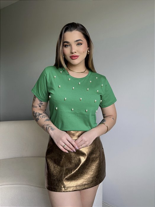 T-SHIRT PEROLAS - VERDE BANDEIRA