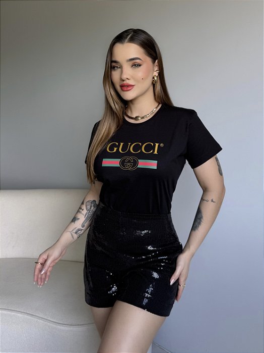 T-SHIRT GUCCI - PRETO