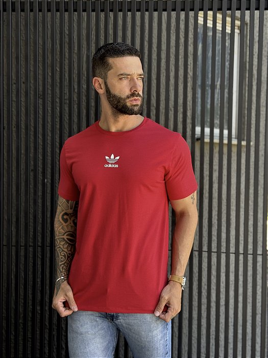 CAMISETA MASCULINA ADIDAS - VERMELHO