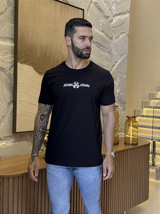CAMISETA MASCULINA JOHN JOHN - PRETO