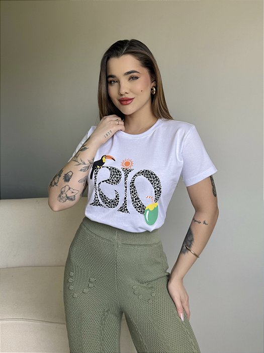 T-SHIRT RIO TUCANO COCO - BRANCO