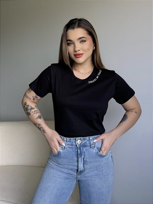 T-SHIRT COLCCI BY COLCCI (BRANCO) - PRETO