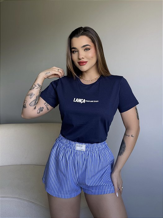 T-SHIRT LANÇA PERFUME EASY - AZUL MARINHO