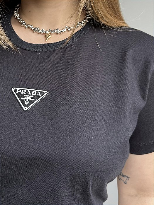 T-SHIRT PRADA - PRETO