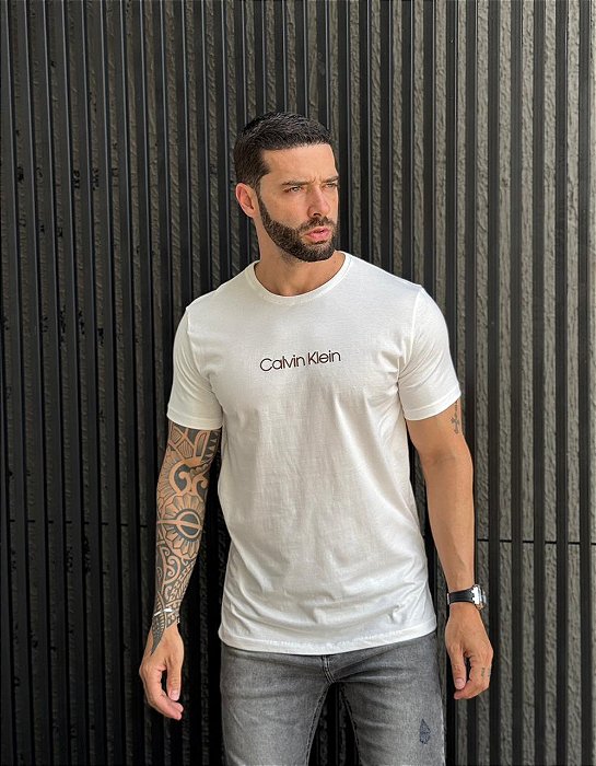CAMISETA MASCULINA CALVIN KLEIN - OFF WHITE