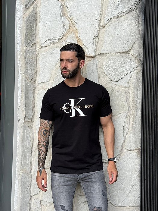 CAMISETA MASCULINA CALVIN KLEIN JEANS - PRETO