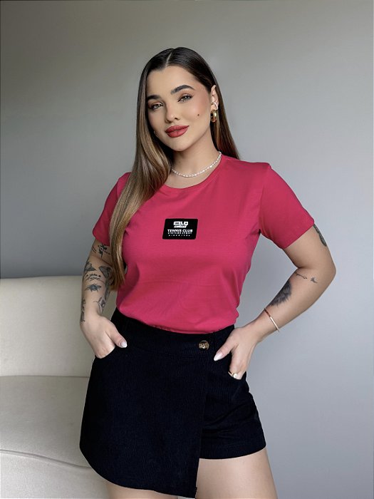 T-SHIRT COLCCI TENNIS CLUB ALTO RELEVO - ROSA PINK