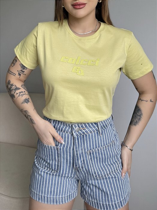 T-SHIRT COLCCI ALTO RELEVO - VERDE LUMINA